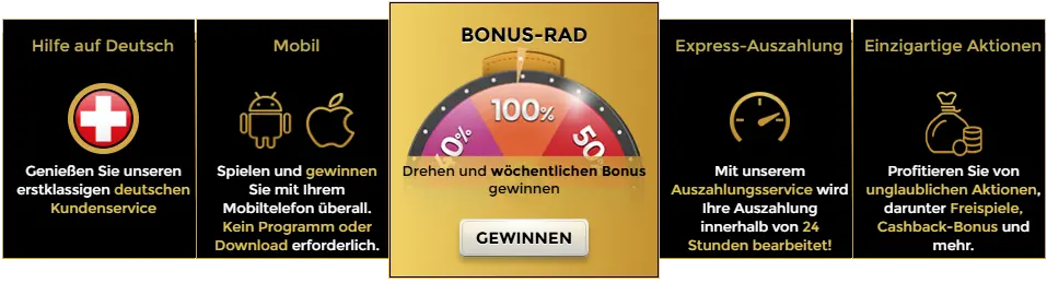 Banner mit Bonus CASINO UNIQUE