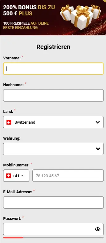 anmeldung im Handy CASINO UNIQUE